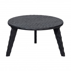 CAFE TABLE HAMMERED BLACK MANGO WOOD 65 